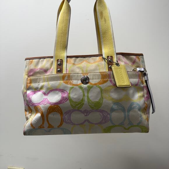 Y2K 2000s Coach Graffiti Satchel Bag - Picture 1 of 4
